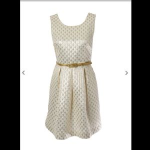 🎉Host Pick🎉 Rickis - Metallic Gold Dot Dress